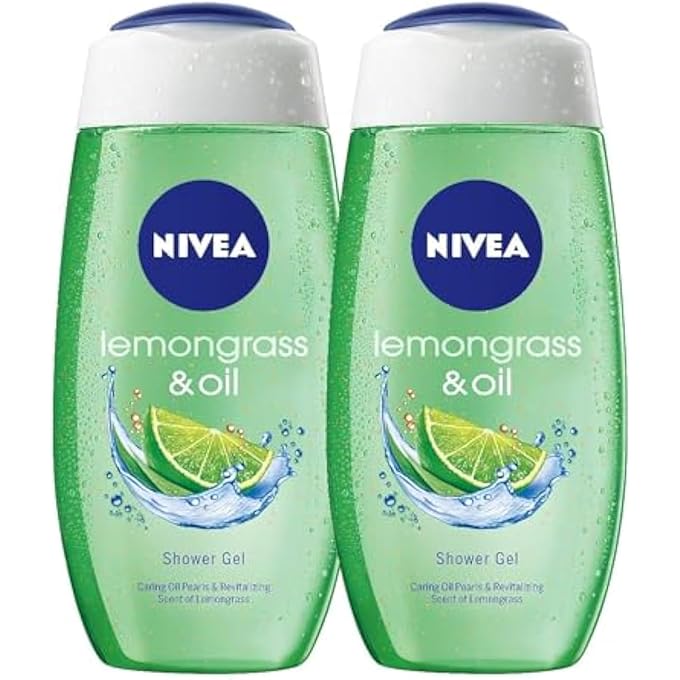 NIVEA Lemon grass and oil Body Bath Shower Care Gel Wash Set for Women Men Dry Skin Eczema Combo Offer Pack of 2 x 250 ml - Image 1